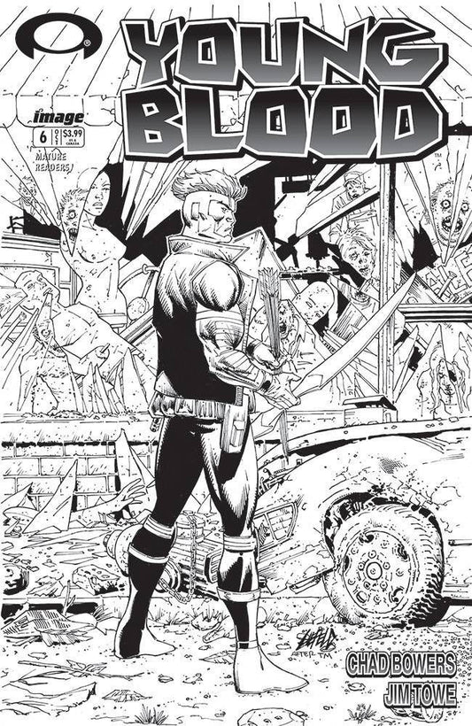 YOUNGBLOOD #6 CVR D B&W WALKING DEAD #1 TRIBUTE VAR Image Comics Comic Book