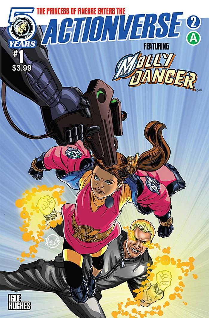 Actionverse #2 Feat Molly Danger Cvr A Igle (Feat Molly Danger Cvr A Igle) Action Lab Entertainment Comic Book