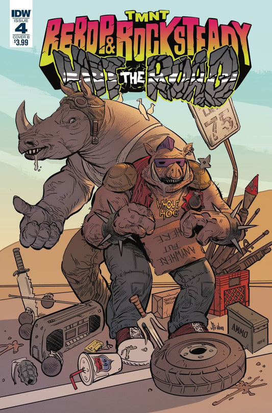 Tmnt Bebop Rocksteady Hit The Road #4 (Cvr B Strahm) Idw Publishing Comic Book
