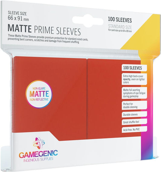 MATTE Prime Sleeves: Red   Gamegenics   TCG Gamegenic