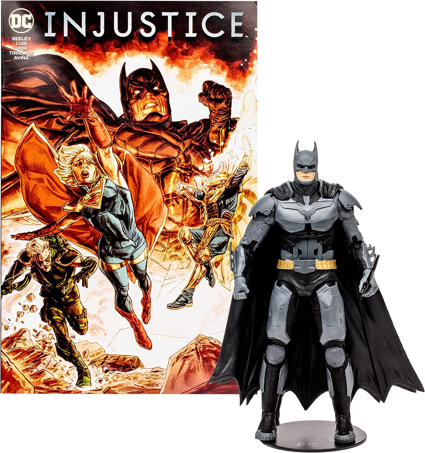 Dc Direct Injustice 2 Batman 7in Action Figure W/comic