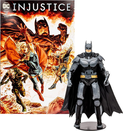 Dc Direct Injustice 2 Batman 7in Action Figure W/comic