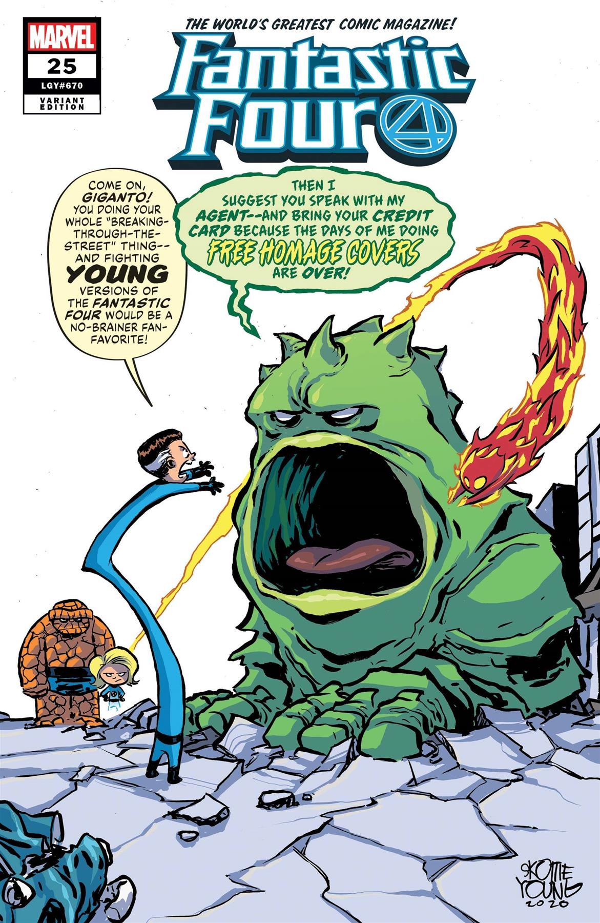 Fantastic Four #25 (Young Var Emp) Marvel Comics Comic Book 2020