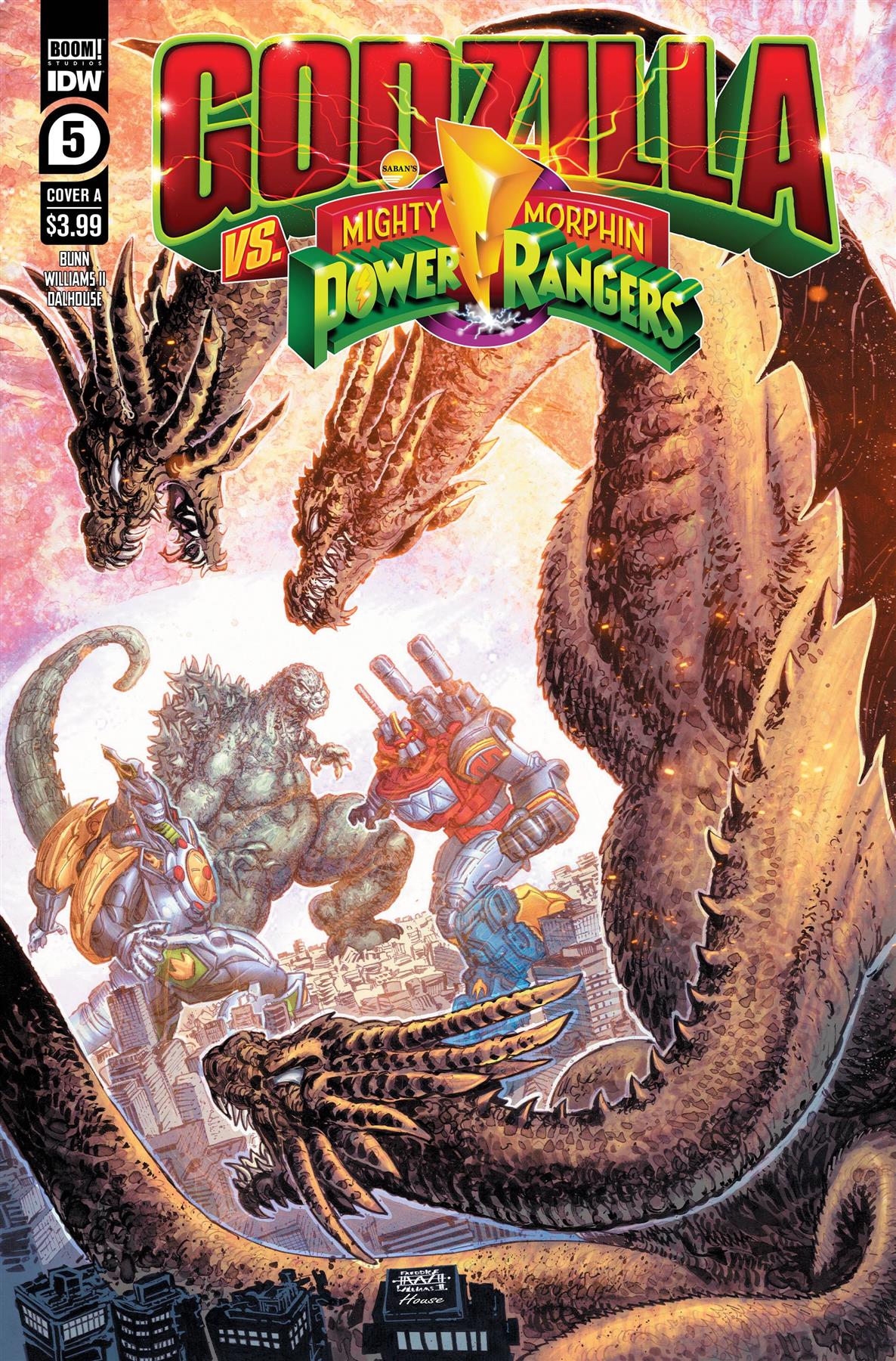Godzilla Vs Mmpr #5 (of 5) Cvr A Williams (c: 1-0-0) Idw Publishing Comic Book