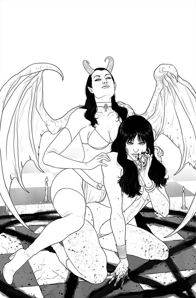 Vampirella Vs Purgatori #4 40 Copy Musabekov B&w Virgin Incv Dynamite Comic Book