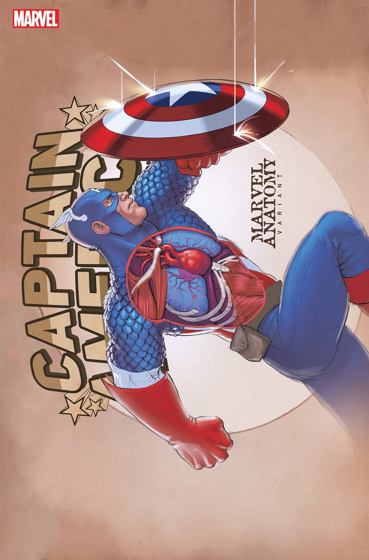 Captain America Sentinel Of Liberty #9 Marvel Anatomy Var (Marvel Anatomy Var) Marvel Prh Comic Book 2023