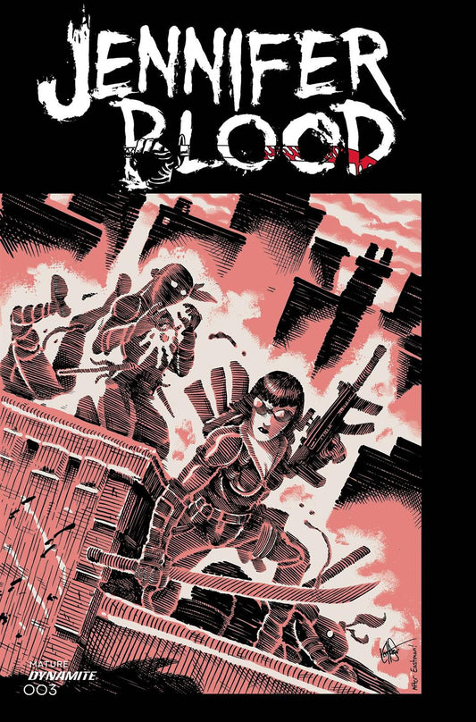 Jennifer Blood #3 Cvr L Foc Bonus Tmnt Homage Haeser (mr) Dynamite Comic Book