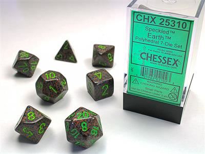 Speckled Polyhedral Earth 7-Die Set Chessex