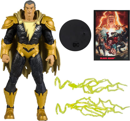 Dc Direct Black Adam Wv1 Black Adam 7in Action Figure W/comic