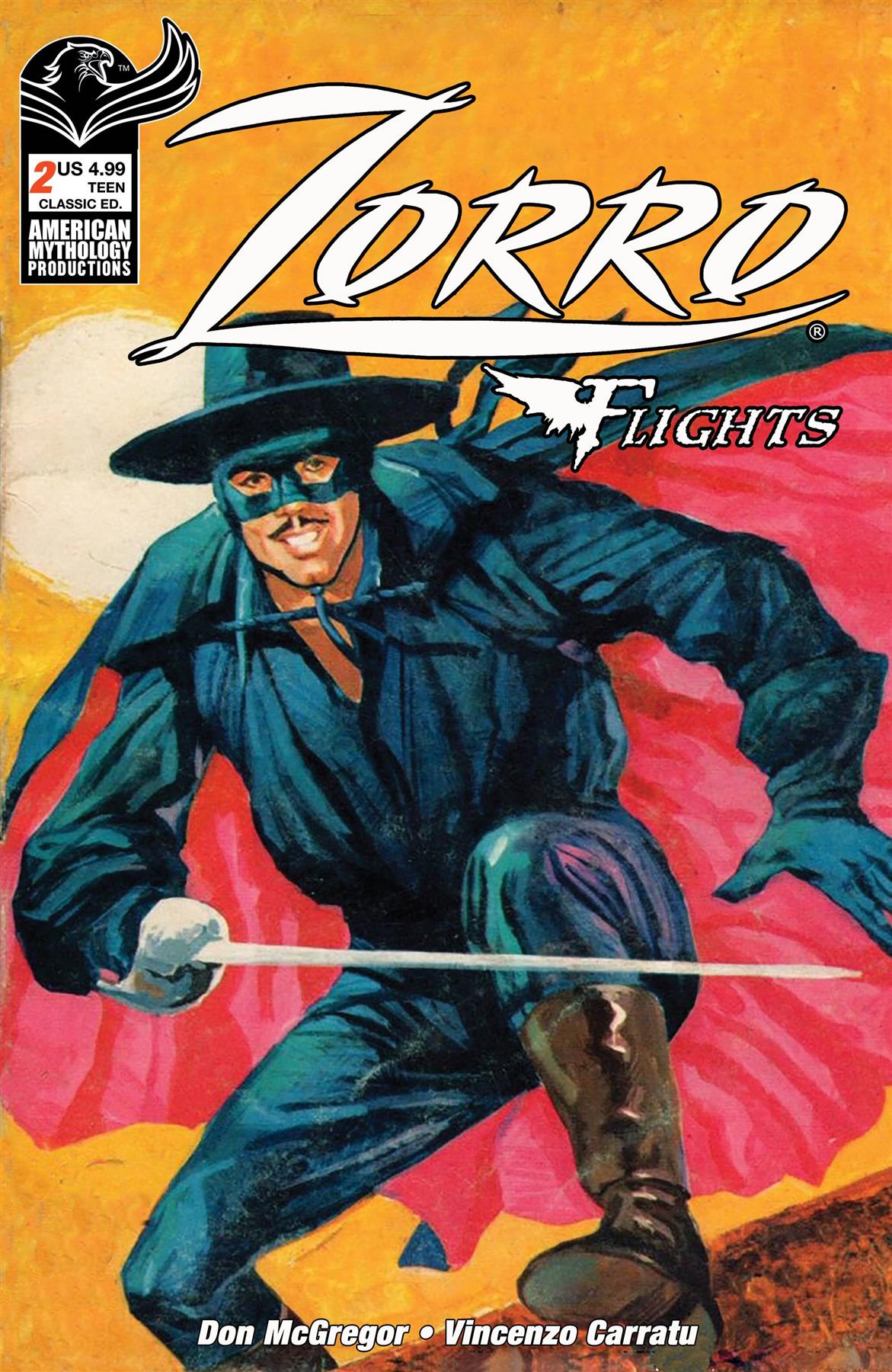 Zorro Flights #2 Cvr B Classic Var American Mythology Productions Comic Book