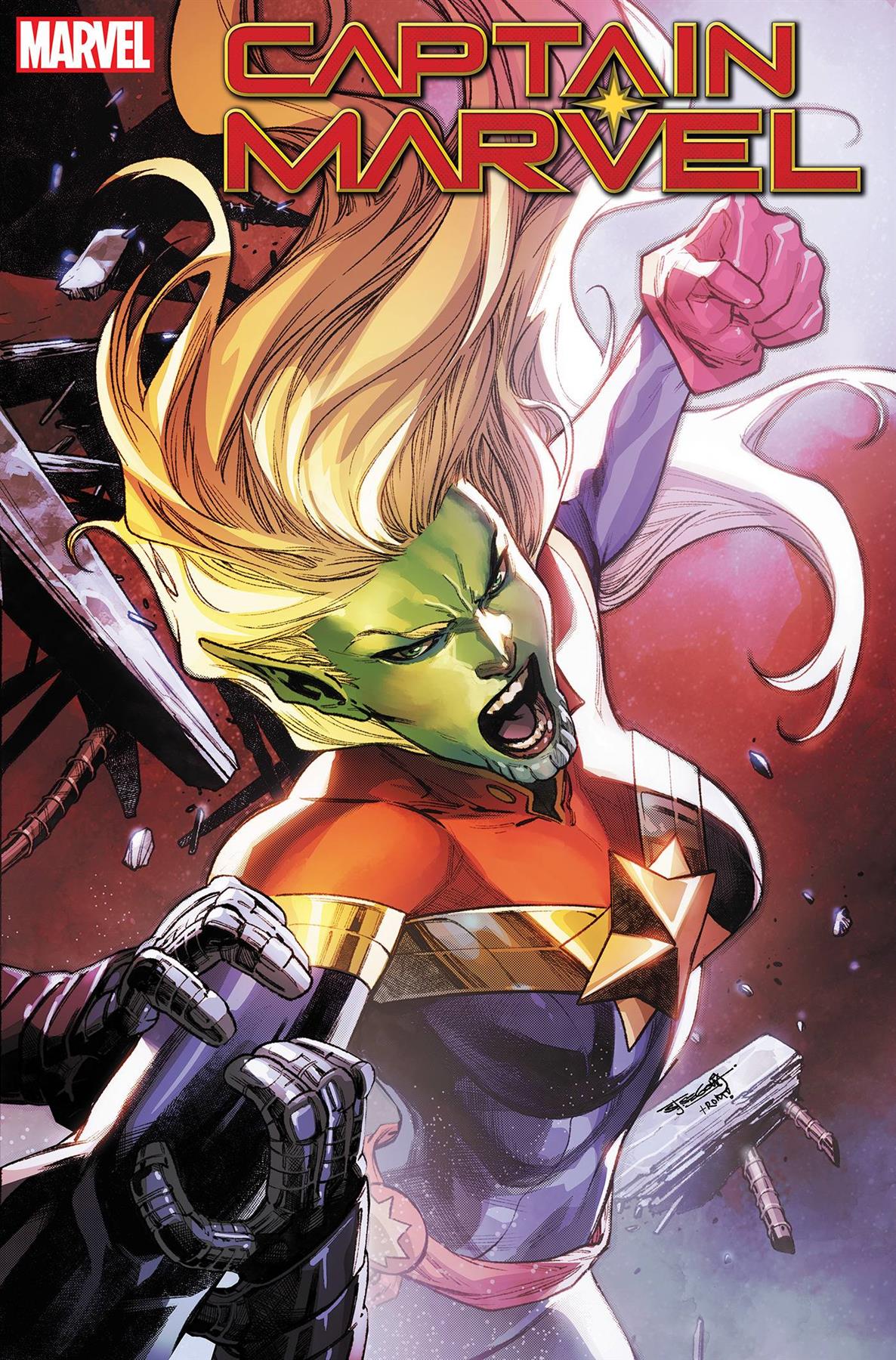 Captain Marvel #38 Segovia Skrull Var (Segovia Skrull Var) Marvel Prh Comic Book 2022