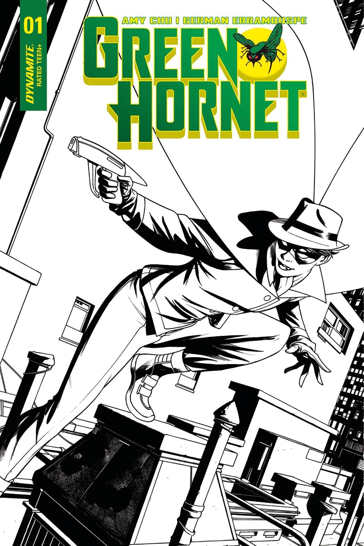 Green Hornet #1 Cvr F 30 Copy Mckone B&w Incv (Cvr F 30 Copy Mckone B&w Incv) D. E. Comic Book