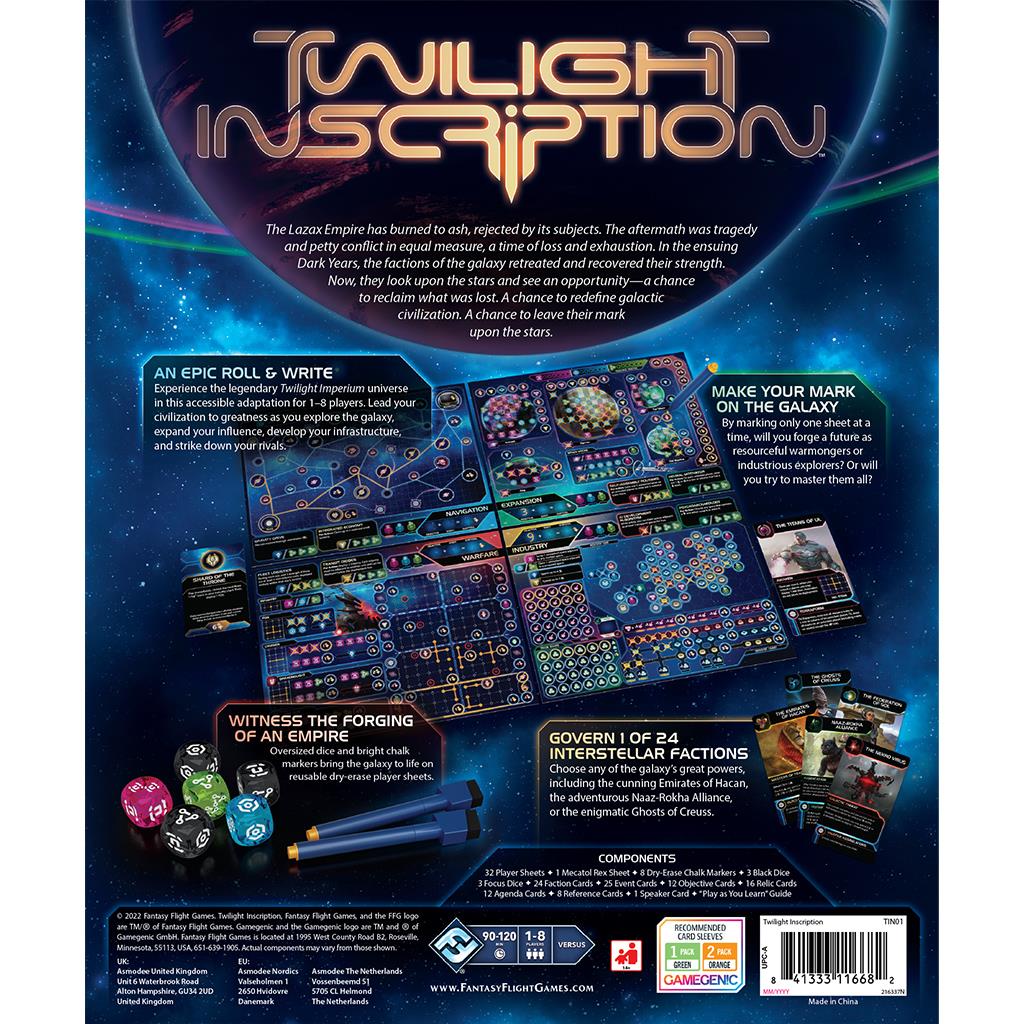 Twilight Inscription Board Game by Fantasy Flight Games