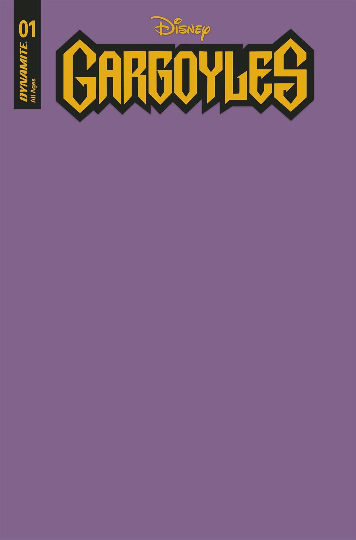 Gargoyles #1 Cvr G Gargoyles Purple Blank Authentix (Cvr G Gargoyles Purple Blank Authentix) Dynamite Comic Book 2022