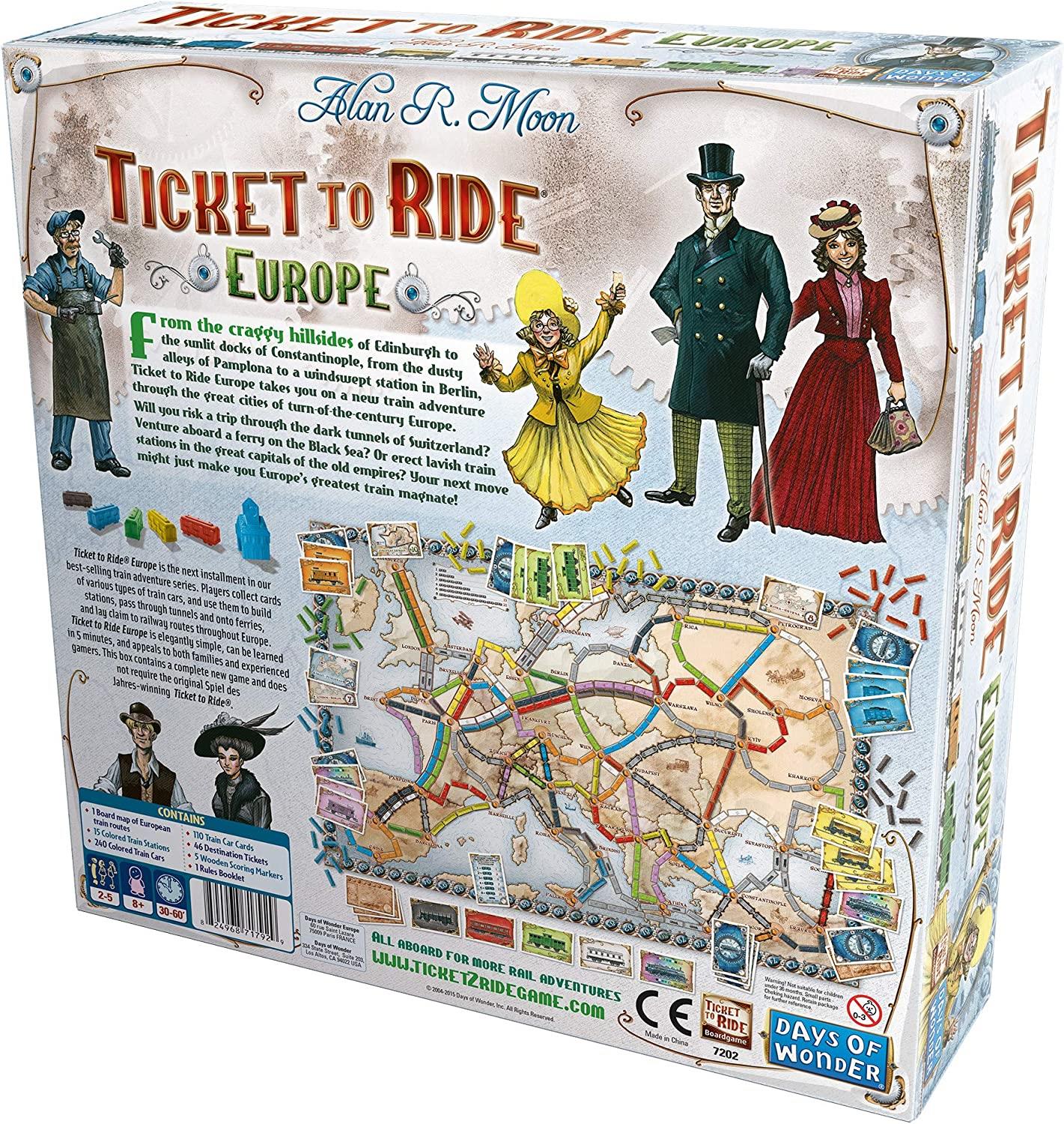 Ticket to Ride : Europe Board Game by Days of Wonder