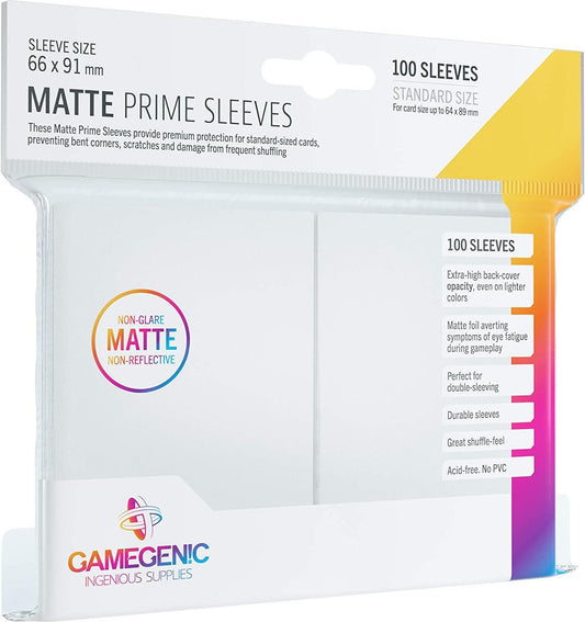 MATTE Prime Sleeves: White  TCG Gamegenic