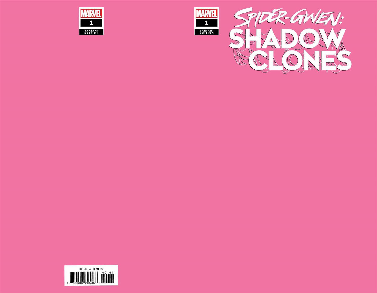 Spider-gwen Shadow Clones #1 Pink Blank Var (Pink Blank Var) Marvel Prh Comic Book 2023