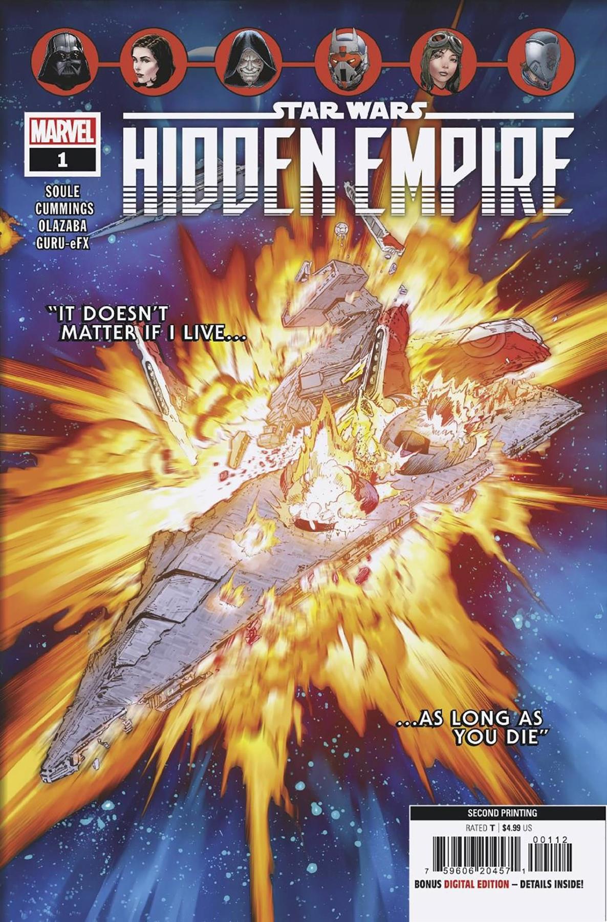 Star Wars Hidden Empire #1 (of 5) 2nd Ptg Cummings Var Marvel Prh Comic Book
