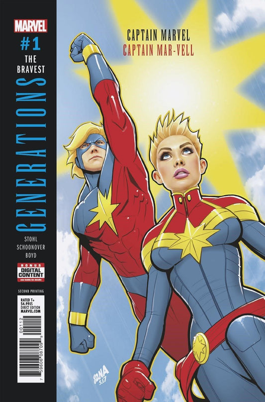 GENERATIONS CAPT MARVEL & CAPT MAR-VELL #1 2ND PTG NAKAYAMA Marvel Comics Comic Book