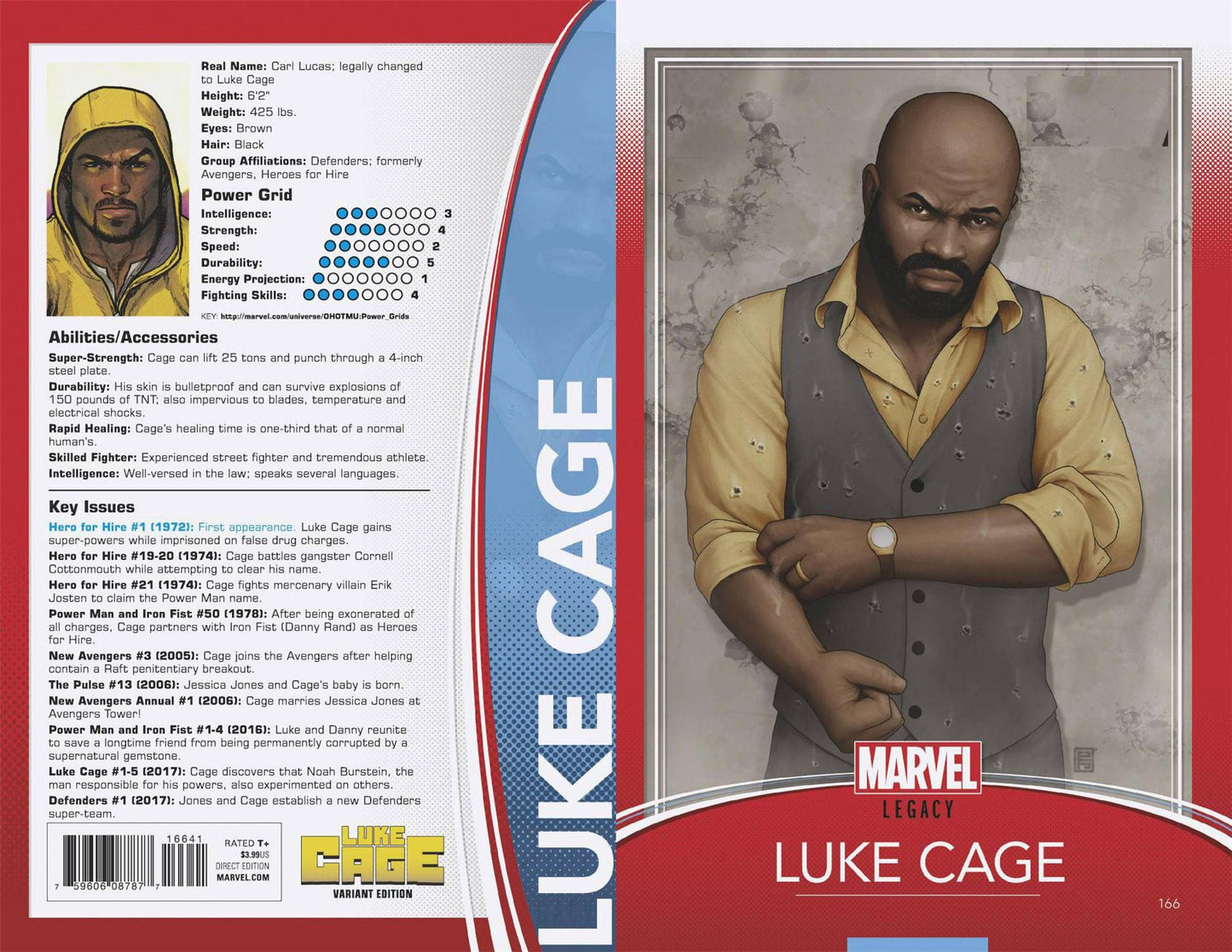 Luke Cage #166 (Christopher Trading Card Var Leg) Marvel Comics Comic Book