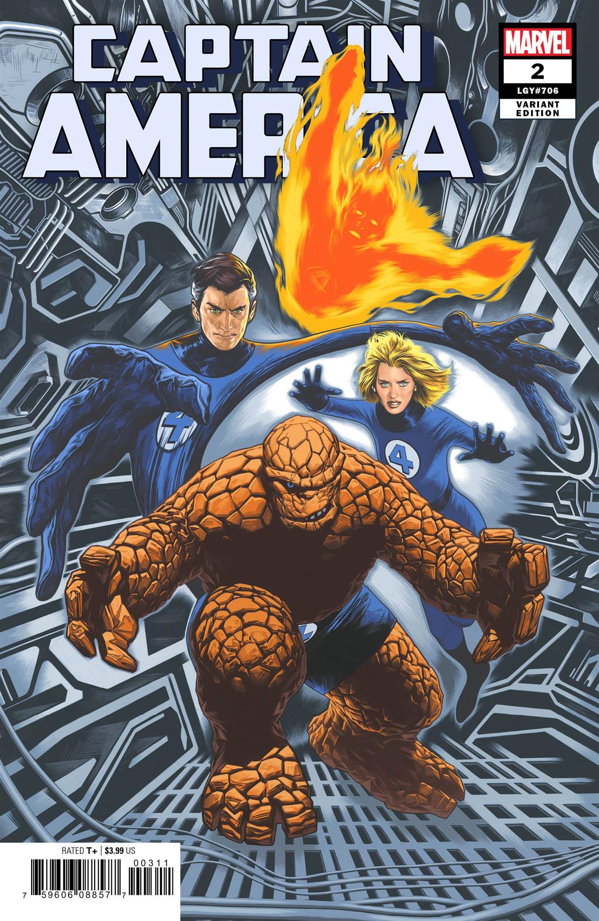 Captain America #2 (Charest Return Of Fantastic Four Var) Marvel Comics Comic Book