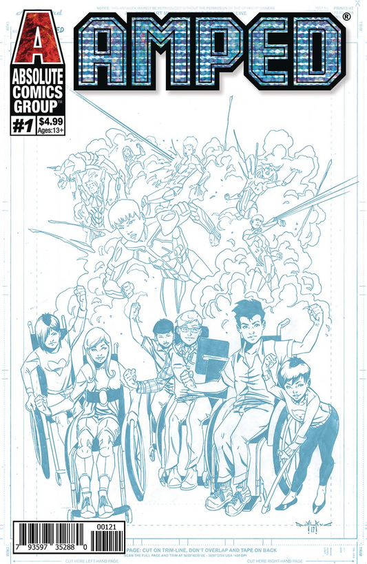 Amped #1 (Blue Line Holographic Logo Var Cvr) Absolute Comics Group / Red Gi Comic Book