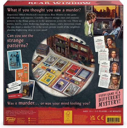 Alfred hitchcock's Rear Window Board Game By Funko