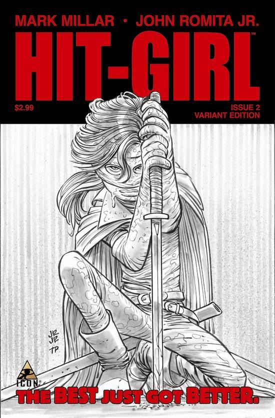HIT-GIRL #2 (OF 5) BLACK AND WHITE JRJR VAR IDW Comics Comic Book