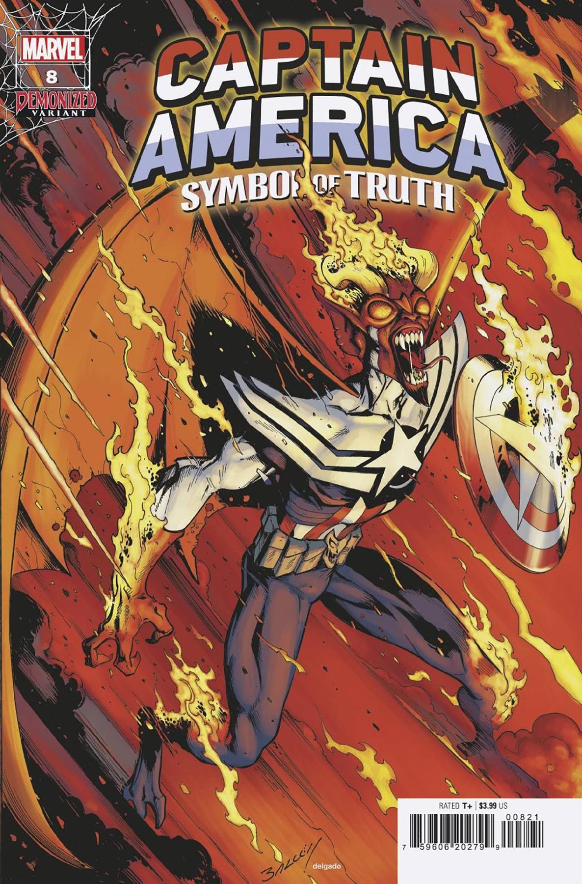 Captain America Symbol Of Truth #8 Demonized Var (Demonized Var) Marvel Prh Comic Book 2022