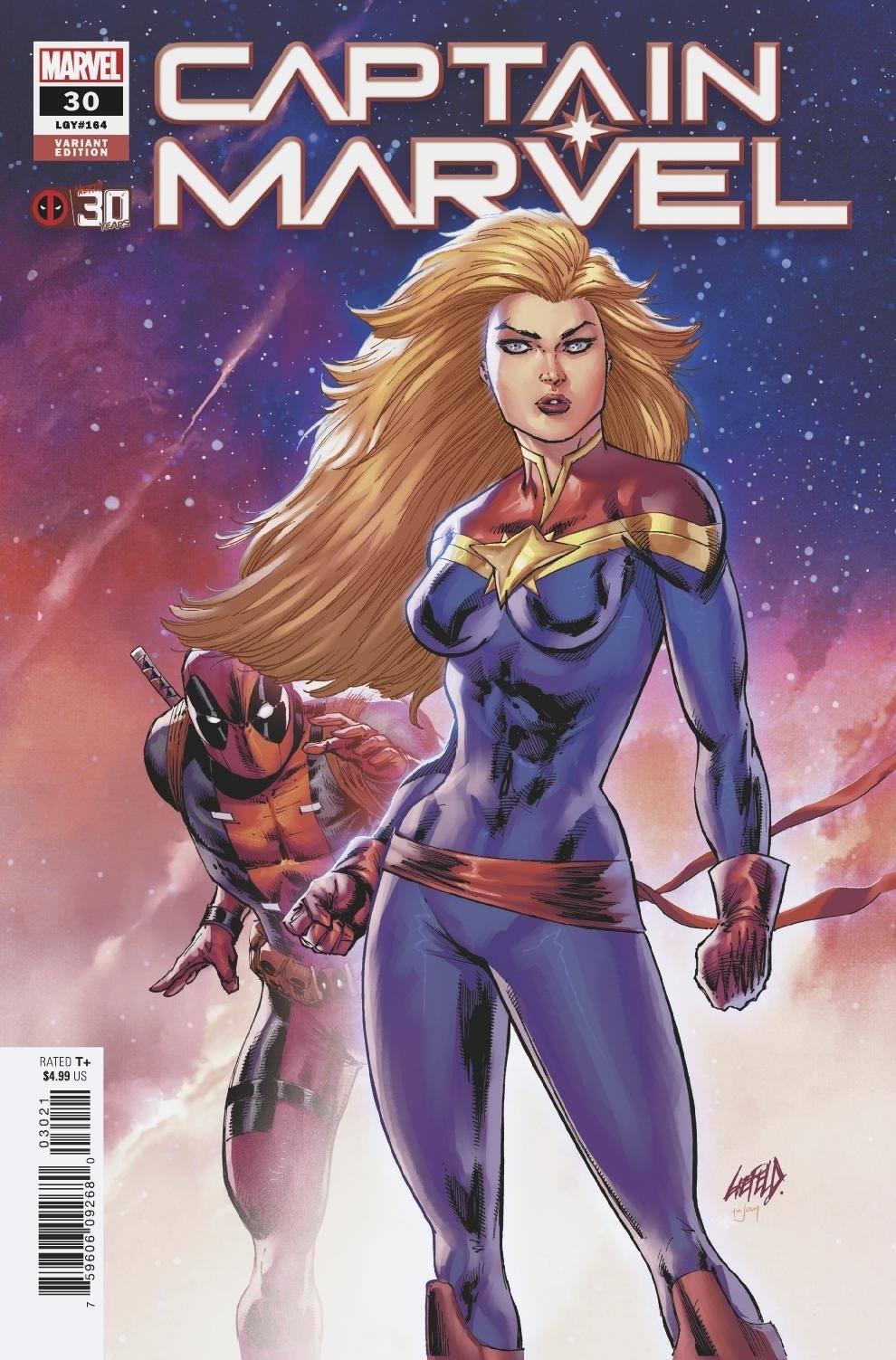 Captain Marvel #30 Liefeld Deadpool 30th Var Marvel Comics Comic Book