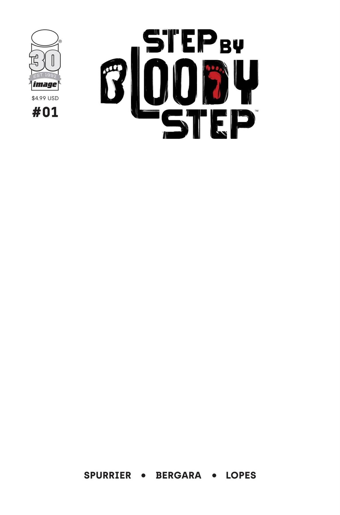 Step By Bloody Step #1 (of 4) Cvr C Blank Cvr Image Comics Comic Book