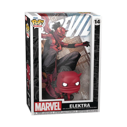 Pop Comic Covers Marvel Elektra As Daredevil Vynal Figure
