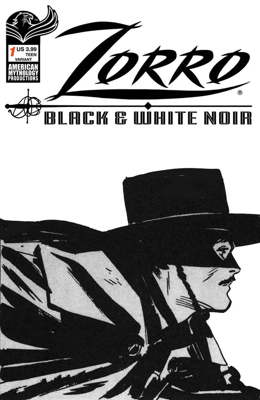 Zorro Black & White Noir #1 Cvr B Toth American Mythology Productions Comic Book