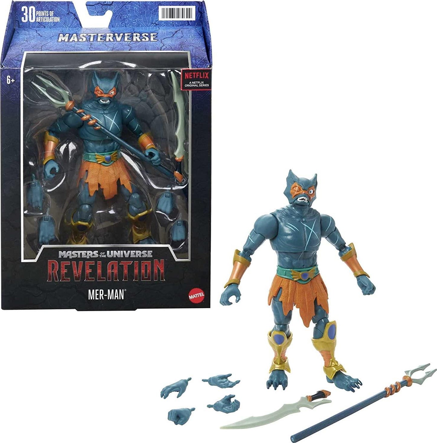 Motu Revelation Mer-man Action Figure
