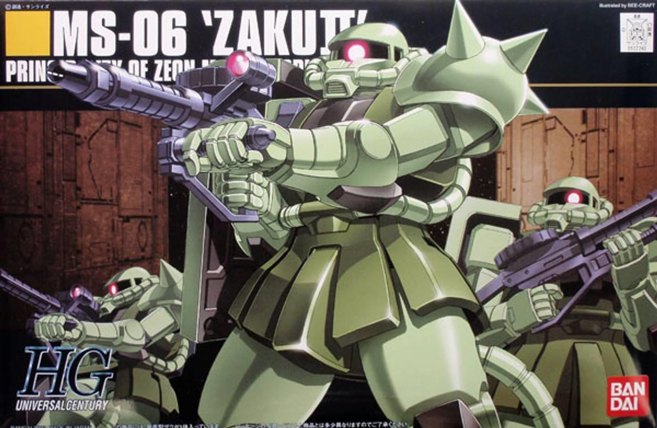 Mobile Suit Gundam 40 Ms-06 Zaku Ii Hguc Model Kit