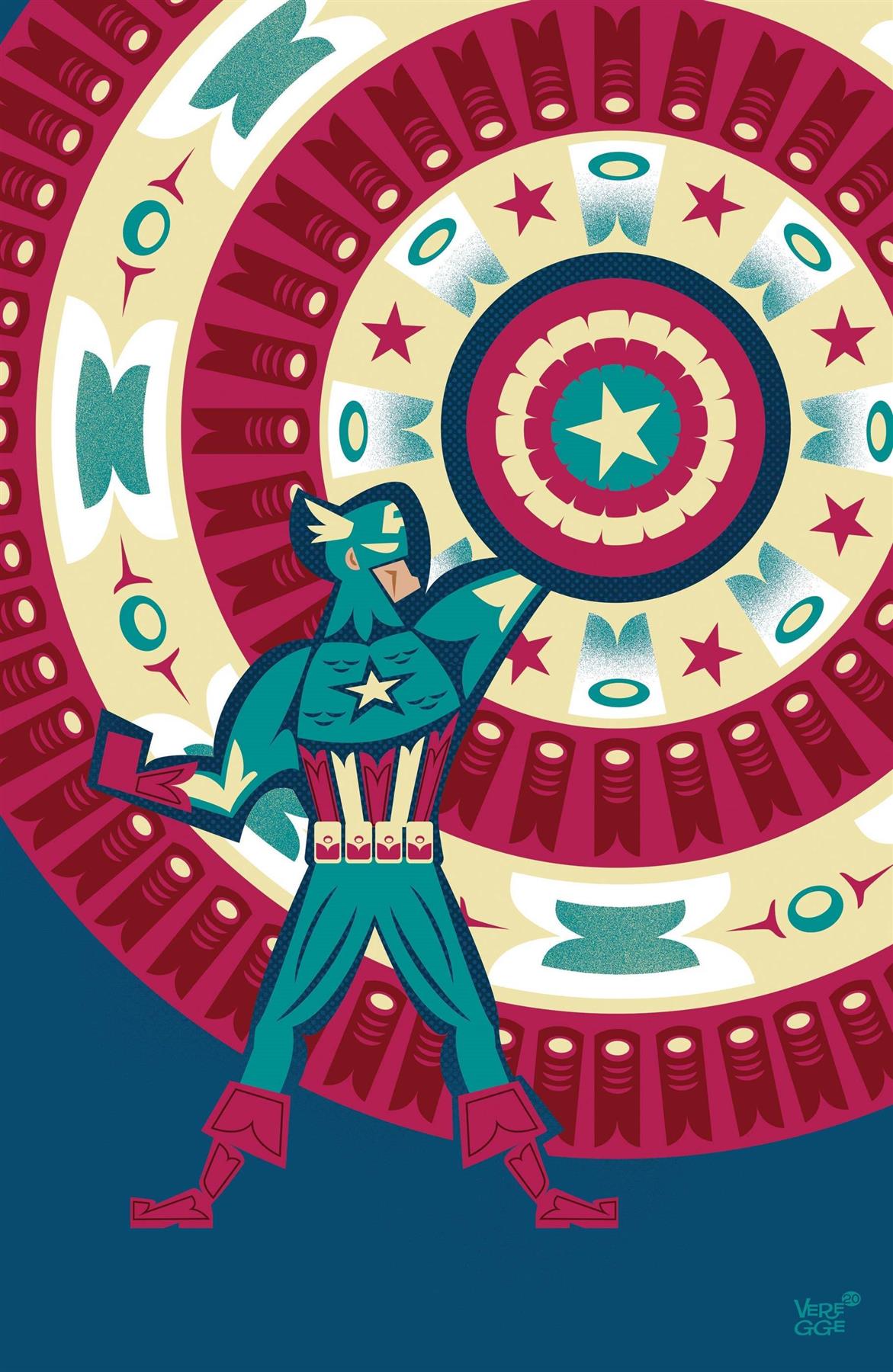 Captain America #25 Veregge Captain America Var (Veregge Captain America Var) Marvel Comics Comic Book 2020