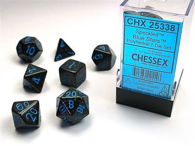 Speckled Polyhedral Blue Stars 7-Die Set Chessex